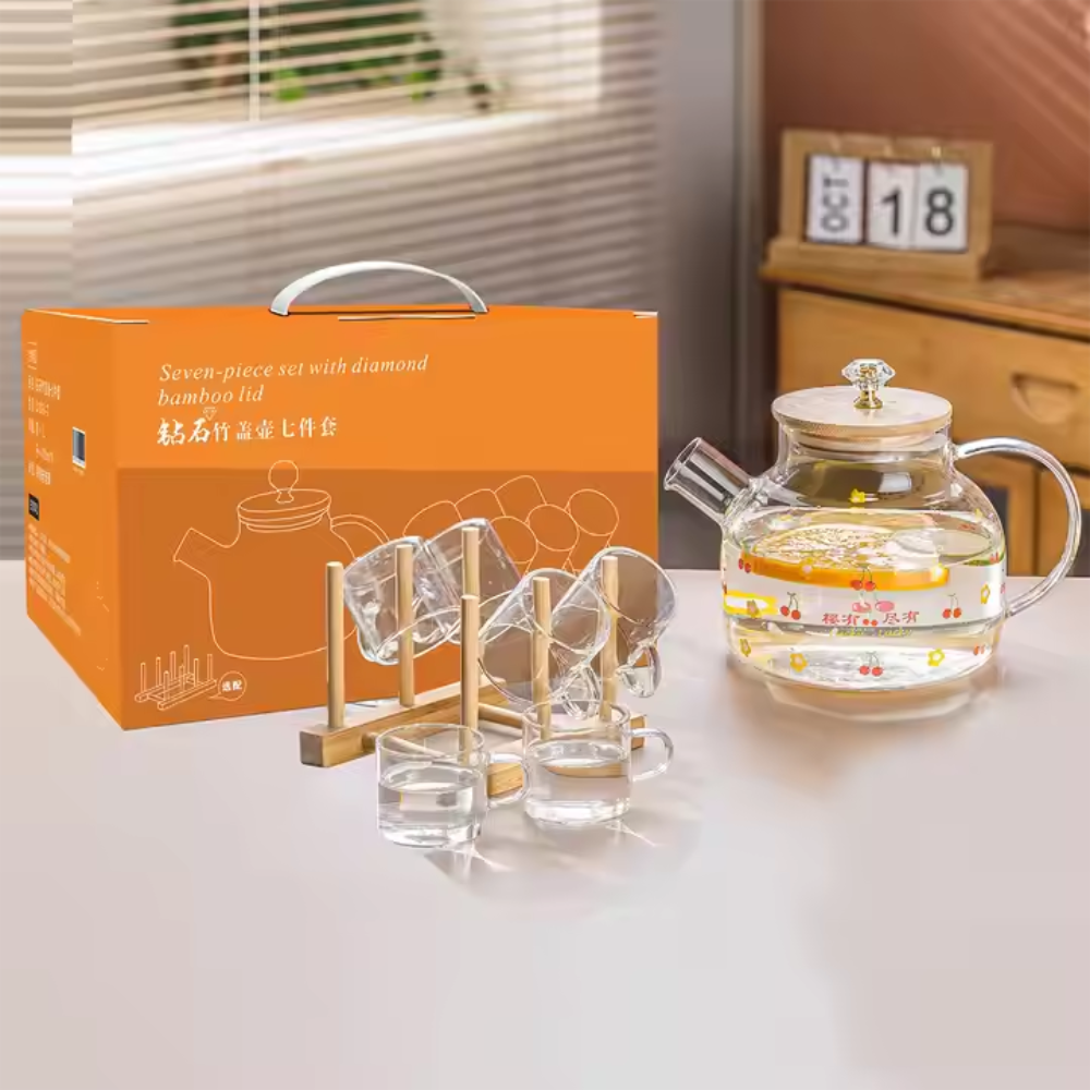 Ensemble Pichet tasse Carafe + 4 verres