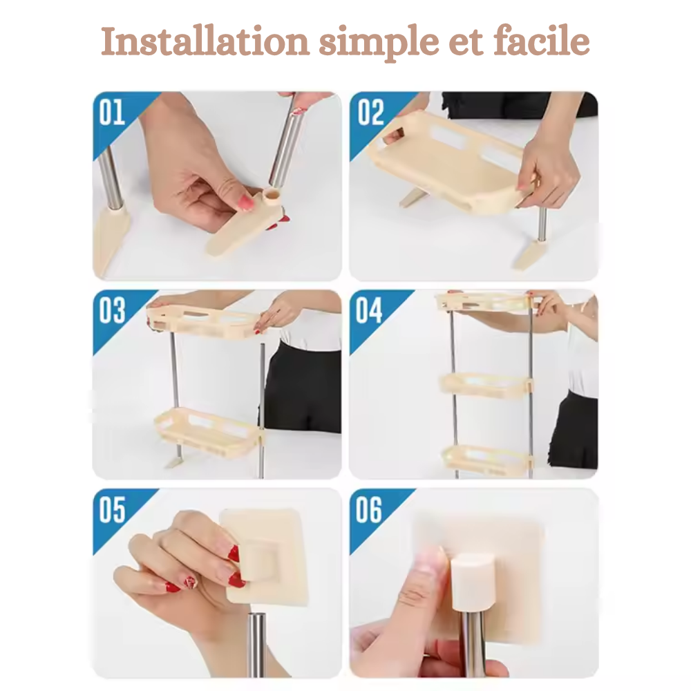 Support de salle de bain 3 niveaux