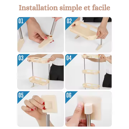 Support de salle de bain 3 niveaux