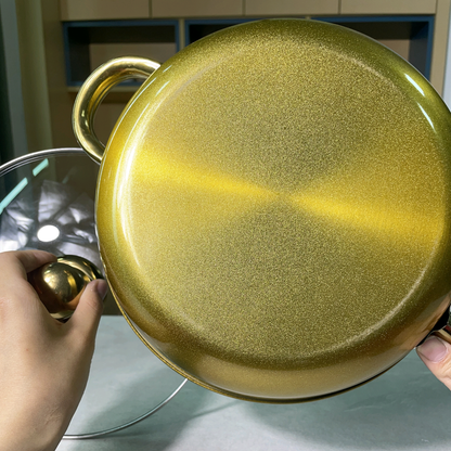 Casseroles inox dorées de 5 Pièces