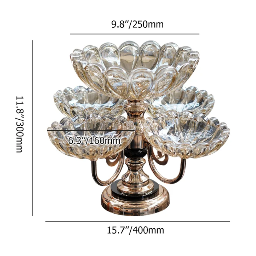 Chandelier à fruits en cristal