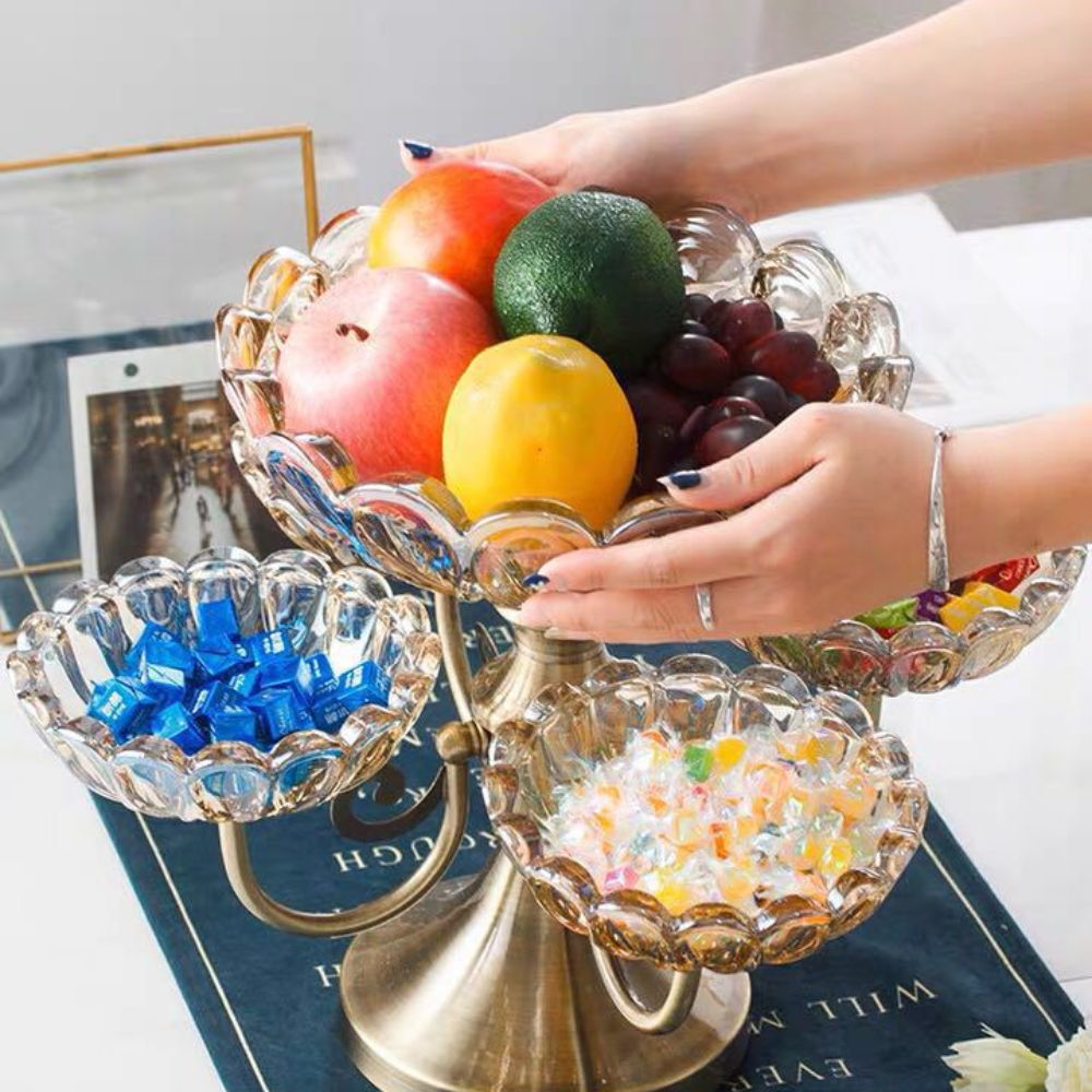 Chandelier à fruits en cristal