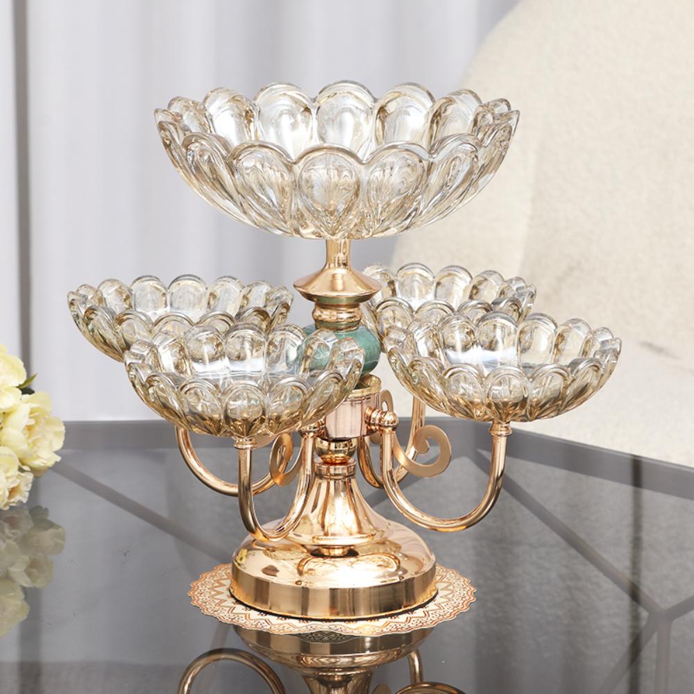 Chandelier à fruits en cristal