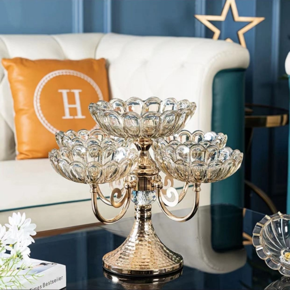 Chandelier à fruits en cristal