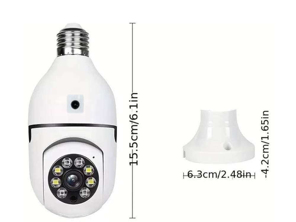 Caméra Ampoule Wi-Fi E27 Rotative 360°