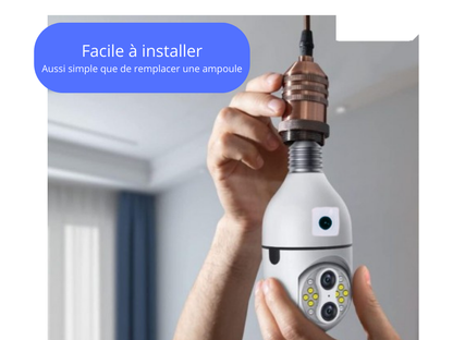Caméra Ampoule Wi-Fi E27 Rotative 360°