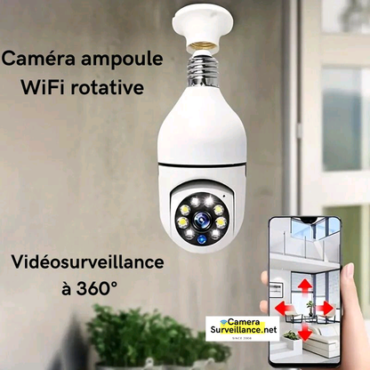 Caméra Ampoule Wi-Fi E27 Rotative 360°