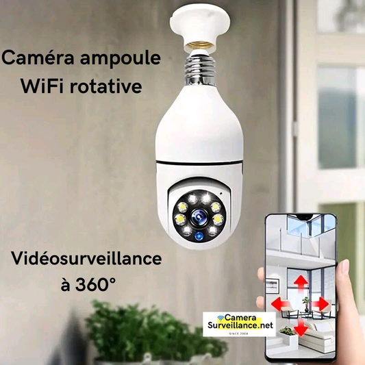 Caméra Ampoule Wi-Fi E27 Rotative 360°